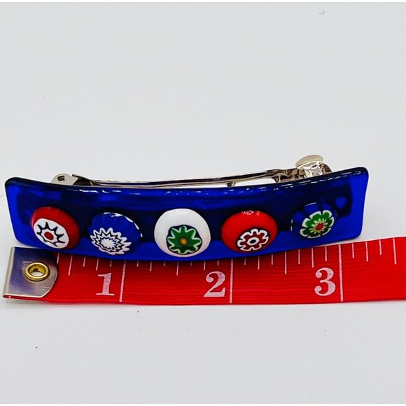 Killer Designs Millefiori Glass Barette NEW